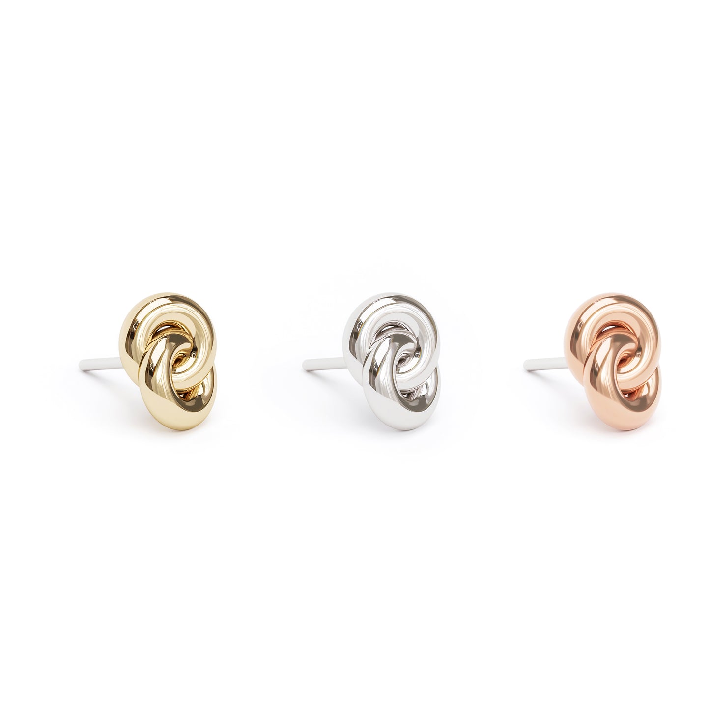 14K Gold Infinity Knot Threadless End