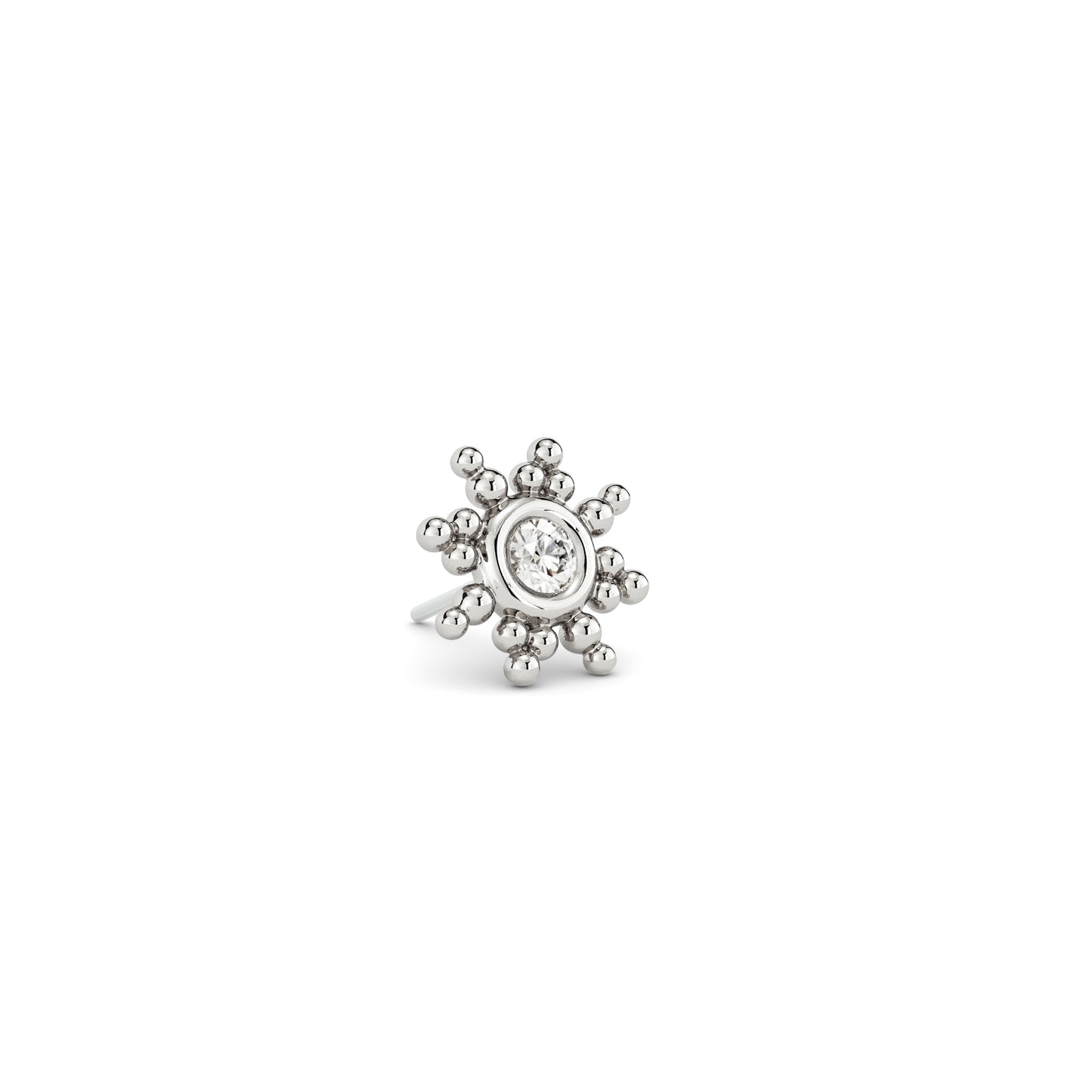 14K Gold Diamond Ember Threadless End