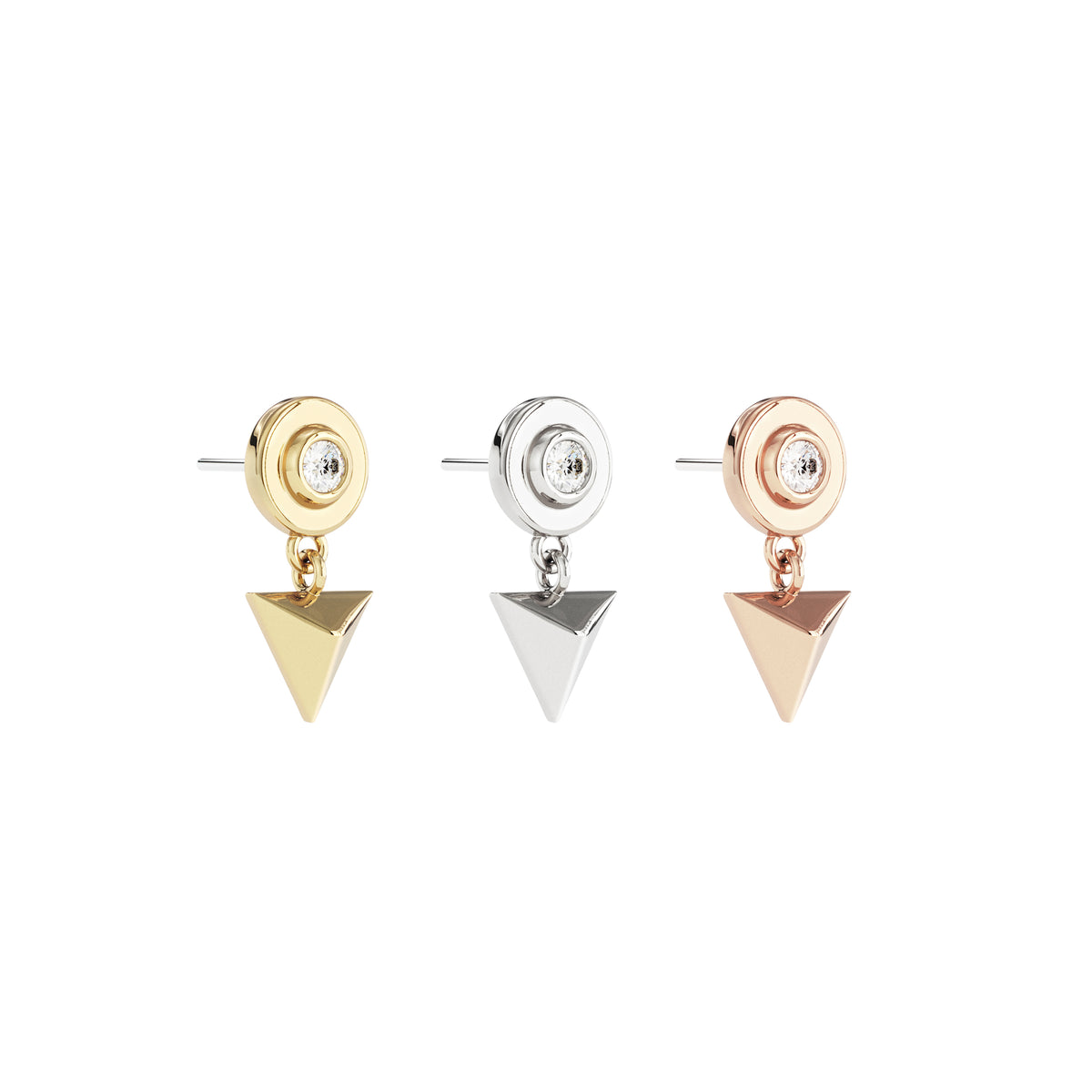 14K Gold Diamond Tavi Threadless End