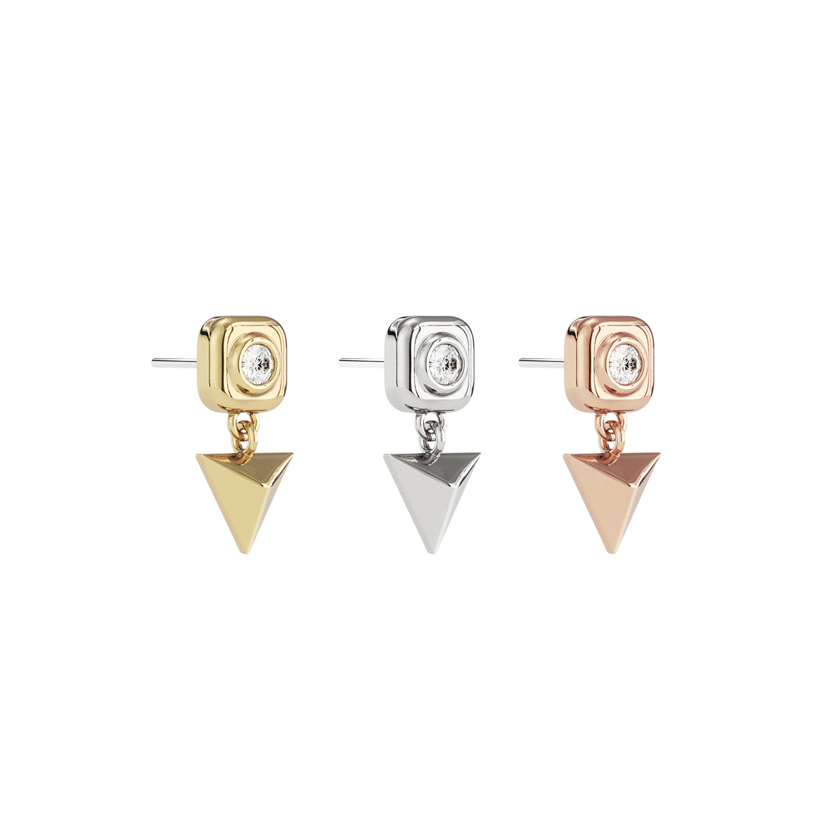 14K Gold Diamond Vetra Threadless End