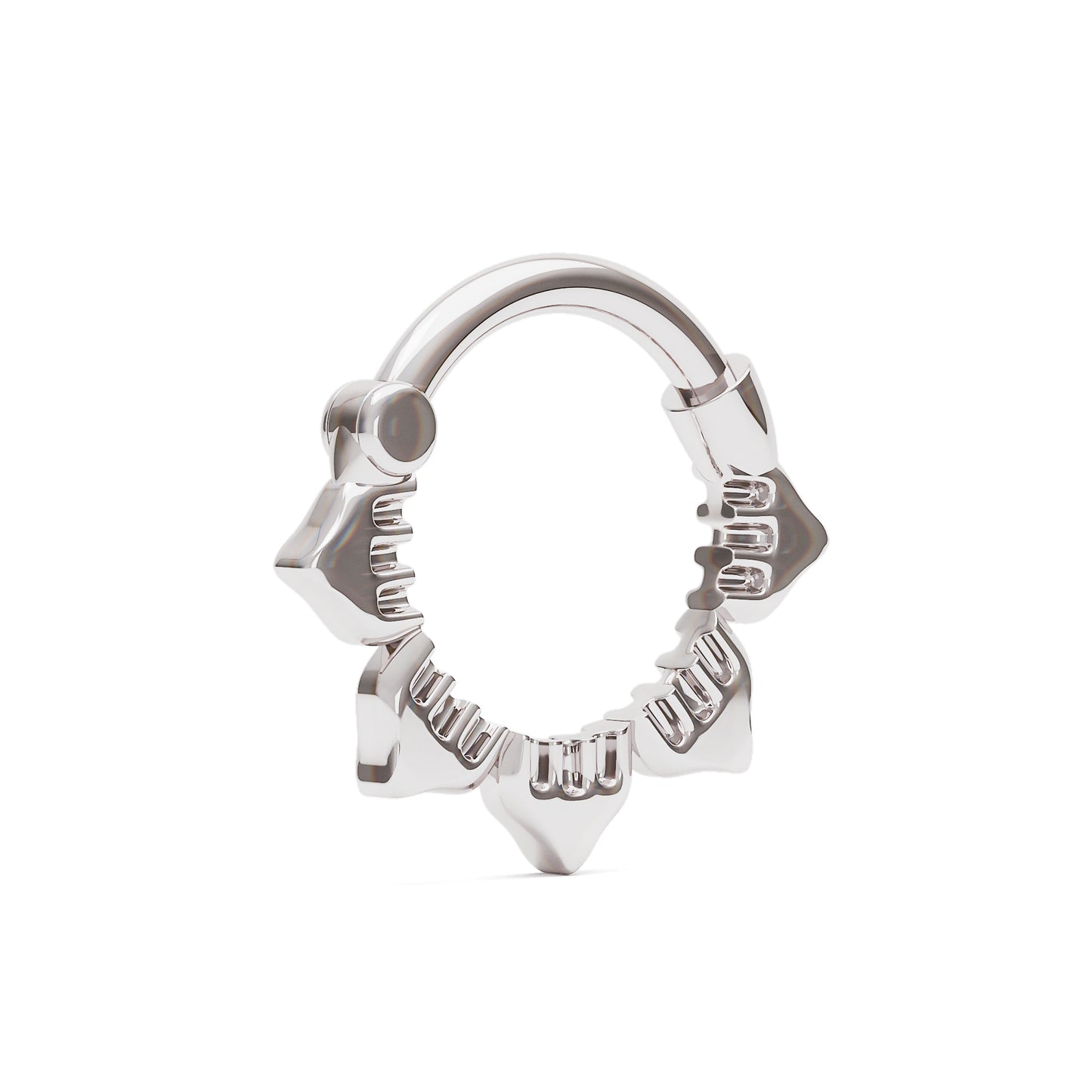 Solid Gold Lotus Clicker Hoop
