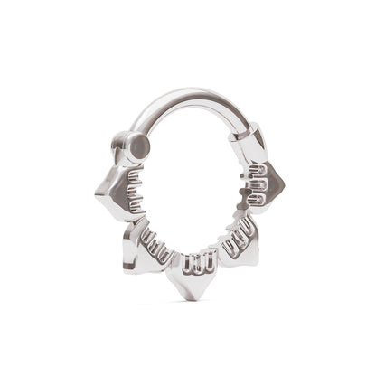 Solid Gold Lotus Clicker Hoop