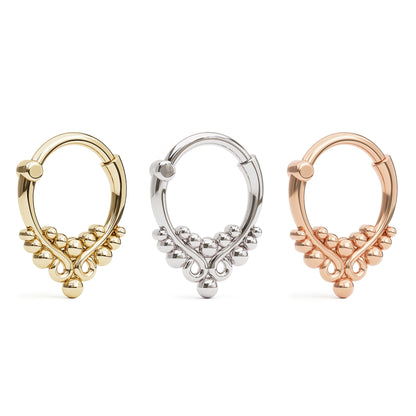 Solid Gold Indian Clicker Hoop