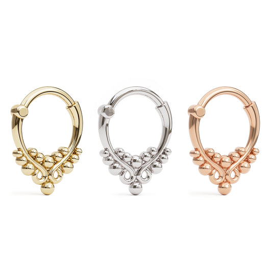 Solid Gold Indian Clicker Hoop