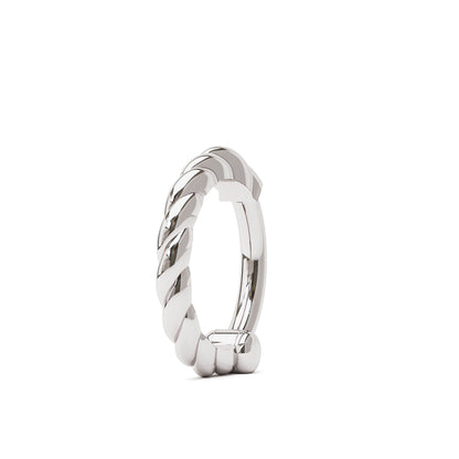 Solid Gold Croissant Clicker Hoop