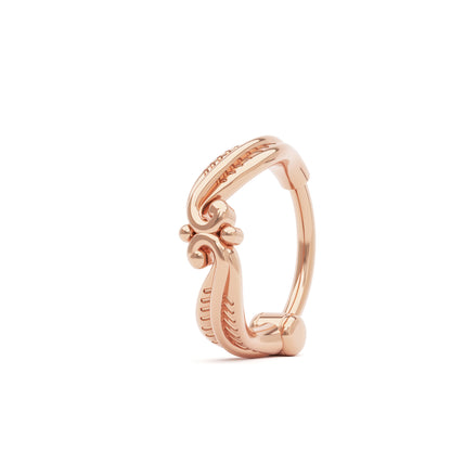 Solid Gold Bohemian Clicker Hoop