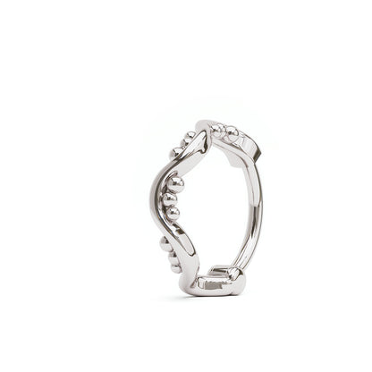 Solid Gold Granulated Clicker Hoop