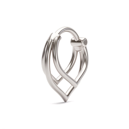 Solid Gold Trinity V Shape Clicker Hoop