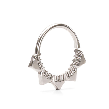 Solid Gold Lotus Seamless Hoop