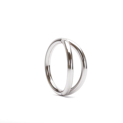 Solid Gold Double Illusion Seamless Hoop