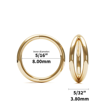 Solid Gold Double Illusion Seamless Hoop
