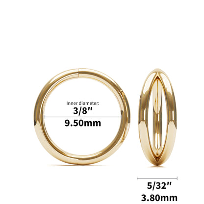 Solid Gold Double Illusion Seamless Hoop