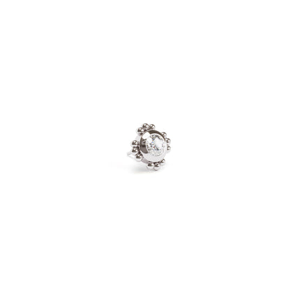 14K Gold 3mm Diamond Beaded Threadless End
