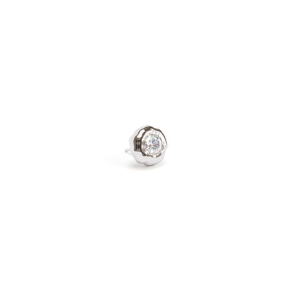 Irregular 14K Gold Diamond Threadless End