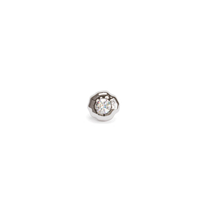Irregular 14K Gold Diamond Threadless End