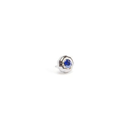 Irregular 14K Gold Sapphire Threadless End