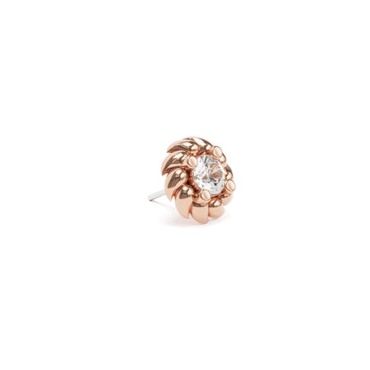 14K Gold Diamond Threadless End