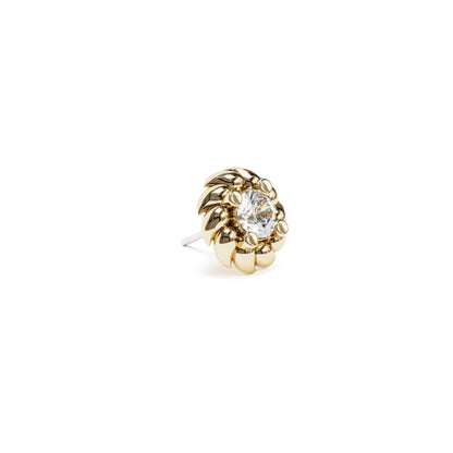 14K Gold Diamond Threadless End