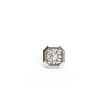 14K Gold Diamond Octagon Threadless End