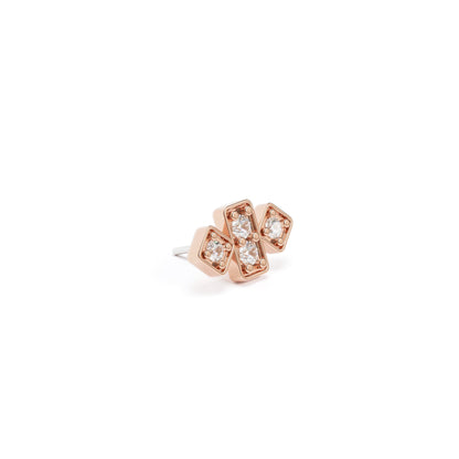 14K Gold Diamond Geometric Threadless End
