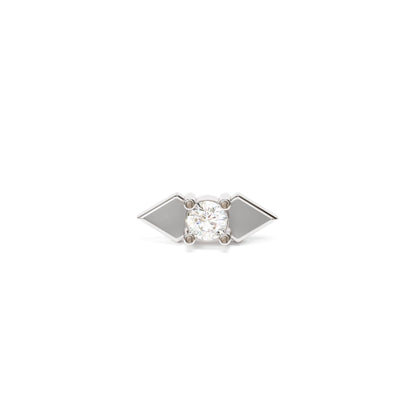 14K Gold Diamond Double Spike Threadless End