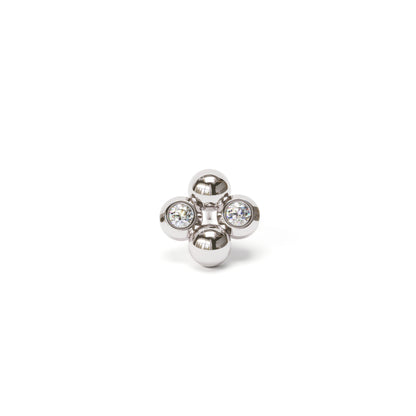 14K Gold Bezel-Set Diamond Bead Threadless End