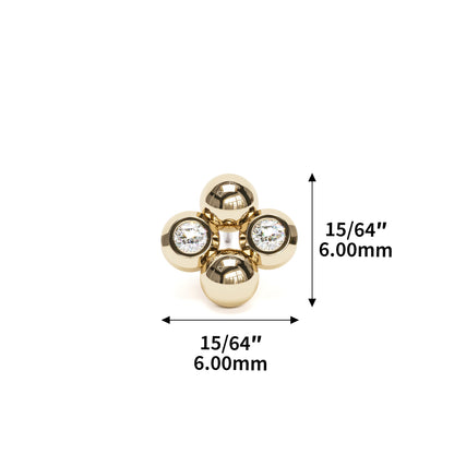 14K Gold Bezel-Set Diamond Bead Threadless End