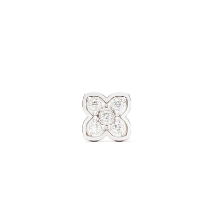 14K Gold Diamond Clover Threadless End