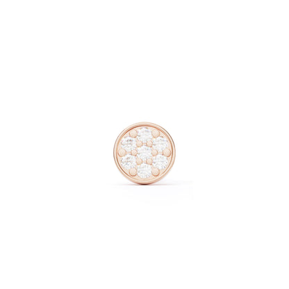 14K Gold Diamond Cluster Circle Threadless End