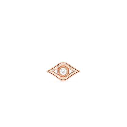 14K Gold Diamond Evil Eye Threadless End