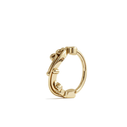 Solid Gold Indian Style Seamless Hoop