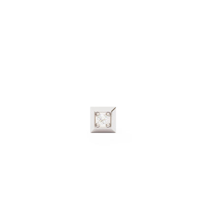 Tiny 14K Gold Diamond Square Threadless End