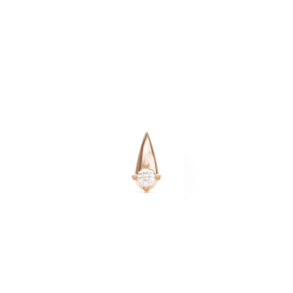 14K Gold Diamond Spike Threadless End
