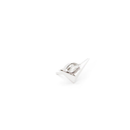 14K Gold Marquise Diamond Check Mark Threadless End