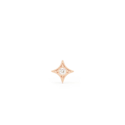 14K Gold Diamond Starburst Threadless End