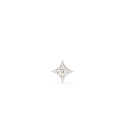 14K Gold Diamond Starburst Threadless End