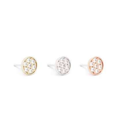 Round 14K Gold Diamond Threadless End