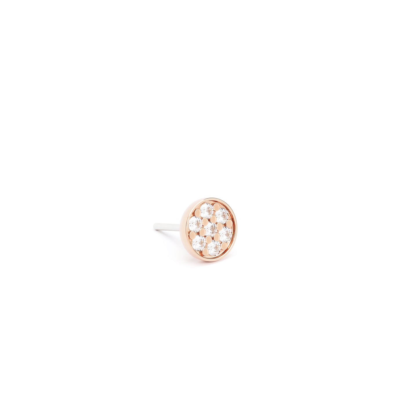 Round 14K Gold Diamond Threadless End