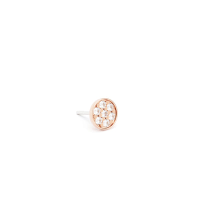 Round 14K Gold Diamond Threadless End
