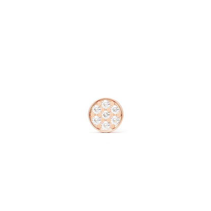Round 14K Gold Diamond Threadless End