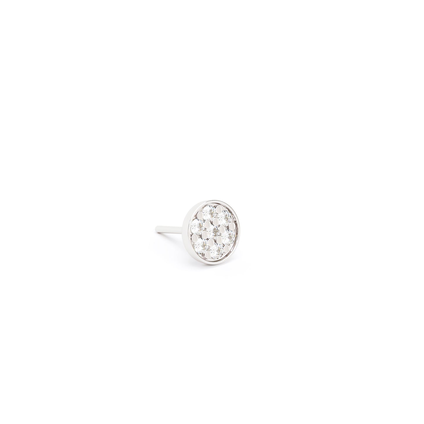 Round 14K Gold Diamond Threadless End
