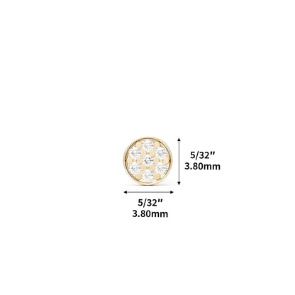 Round 14K Gold Diamond Threadless End