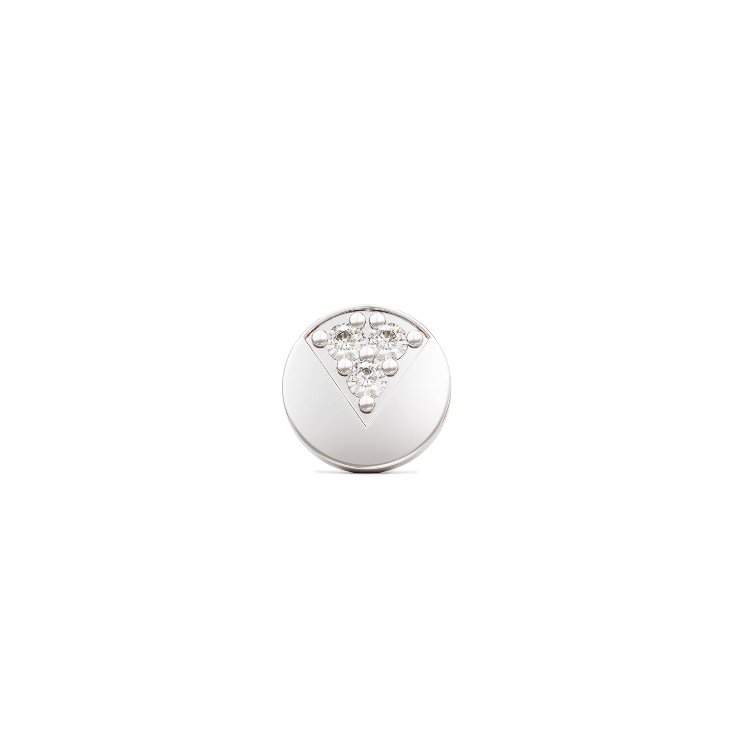 14K Gold Diamond Circle Threadless End