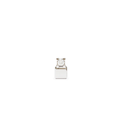 14K Gold Prong-Set Diamond Square Threadless End