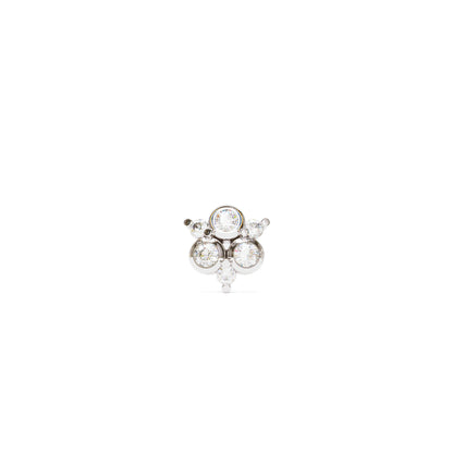 14K Gold Diamond Cluster Threadless End