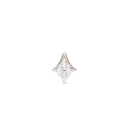 14K Gold Diamond Rhombus Threadless End