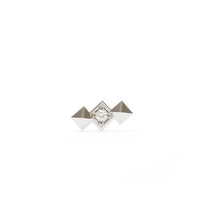 14K Gold Diamond Pyramid Threadless End