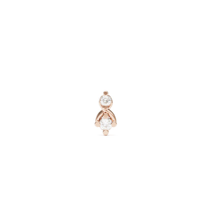 14K Gold Elegant Diamond Threadless End