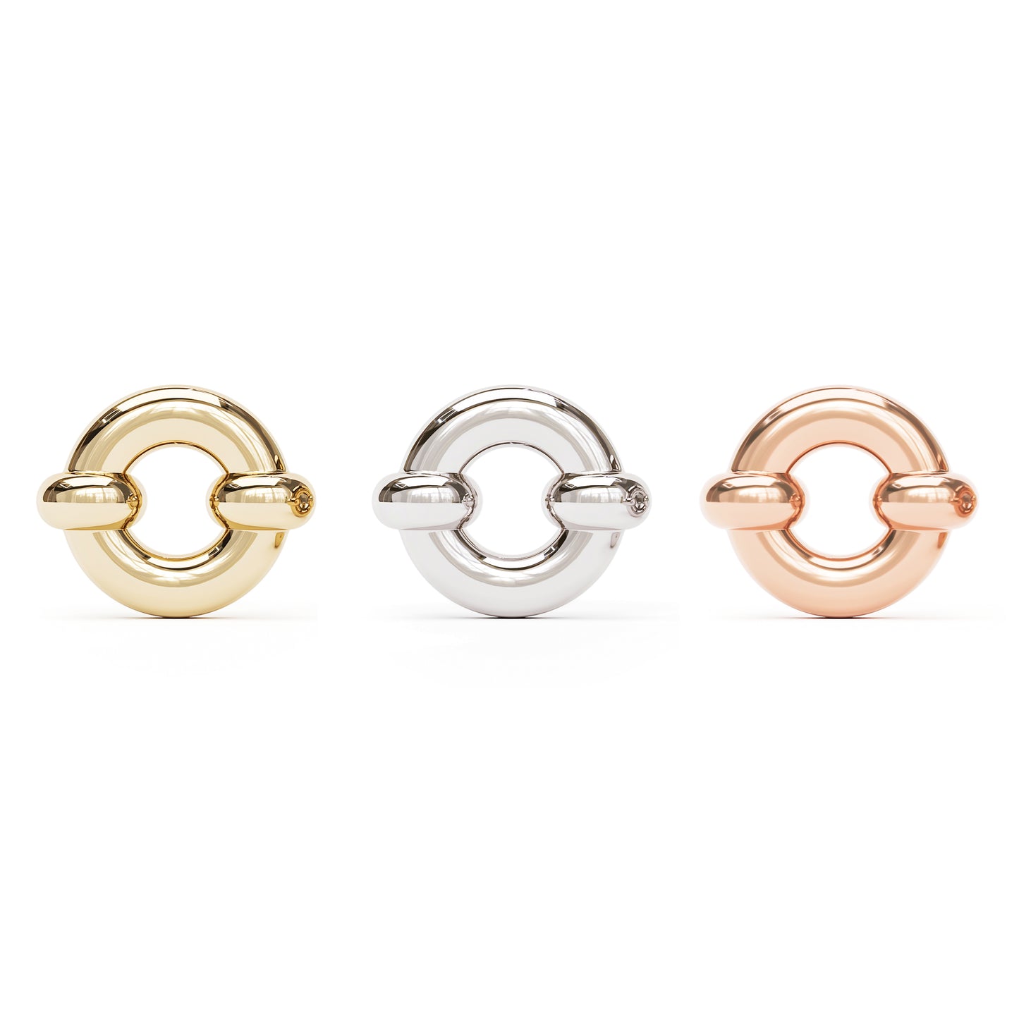 14K Gold Open Circle Threadless End