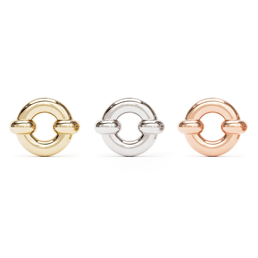 14K Gold Open Circle Threadless End